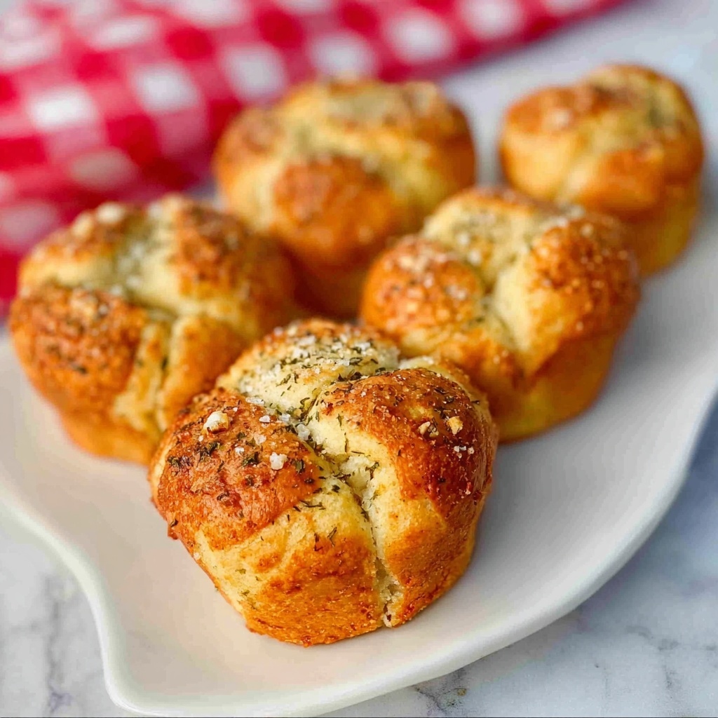Parmesan Garlic Monkey Bread Muffins Recipe - Recipe Image