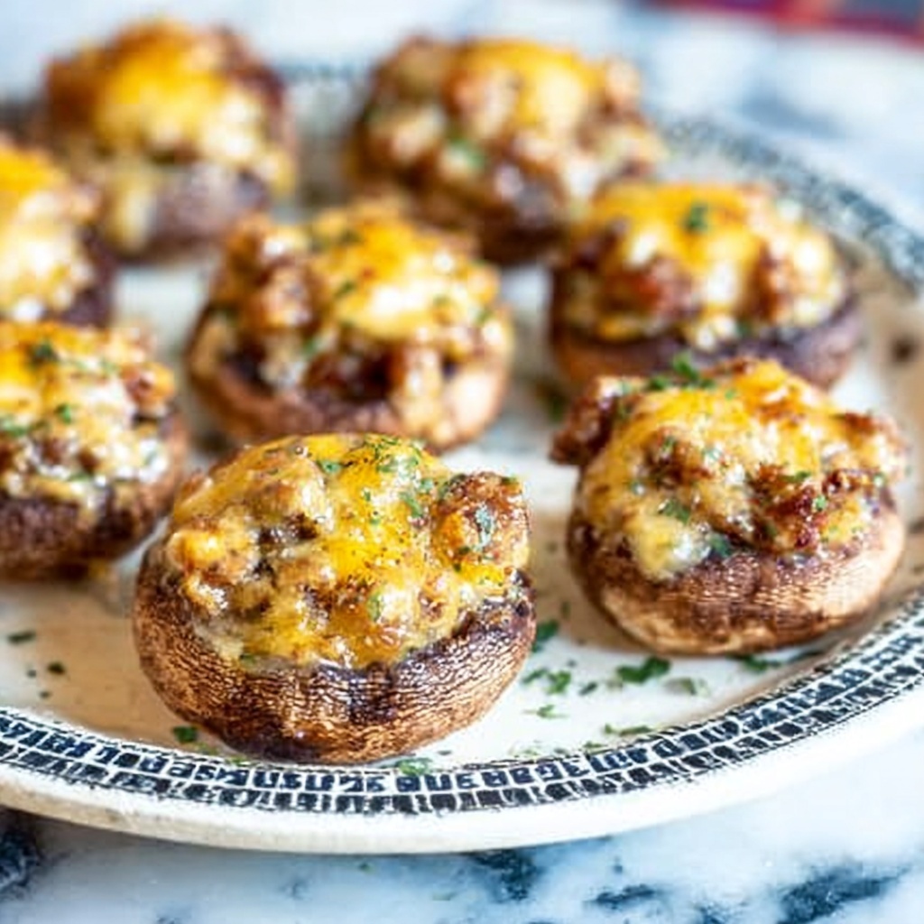 Sausage Stuffed Mushrooms Recipe - Recipe Image