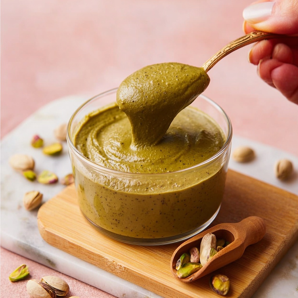 Homemade Pistachio Butter - 1 Ingredient Nut Spread Recipe - Recipe Image