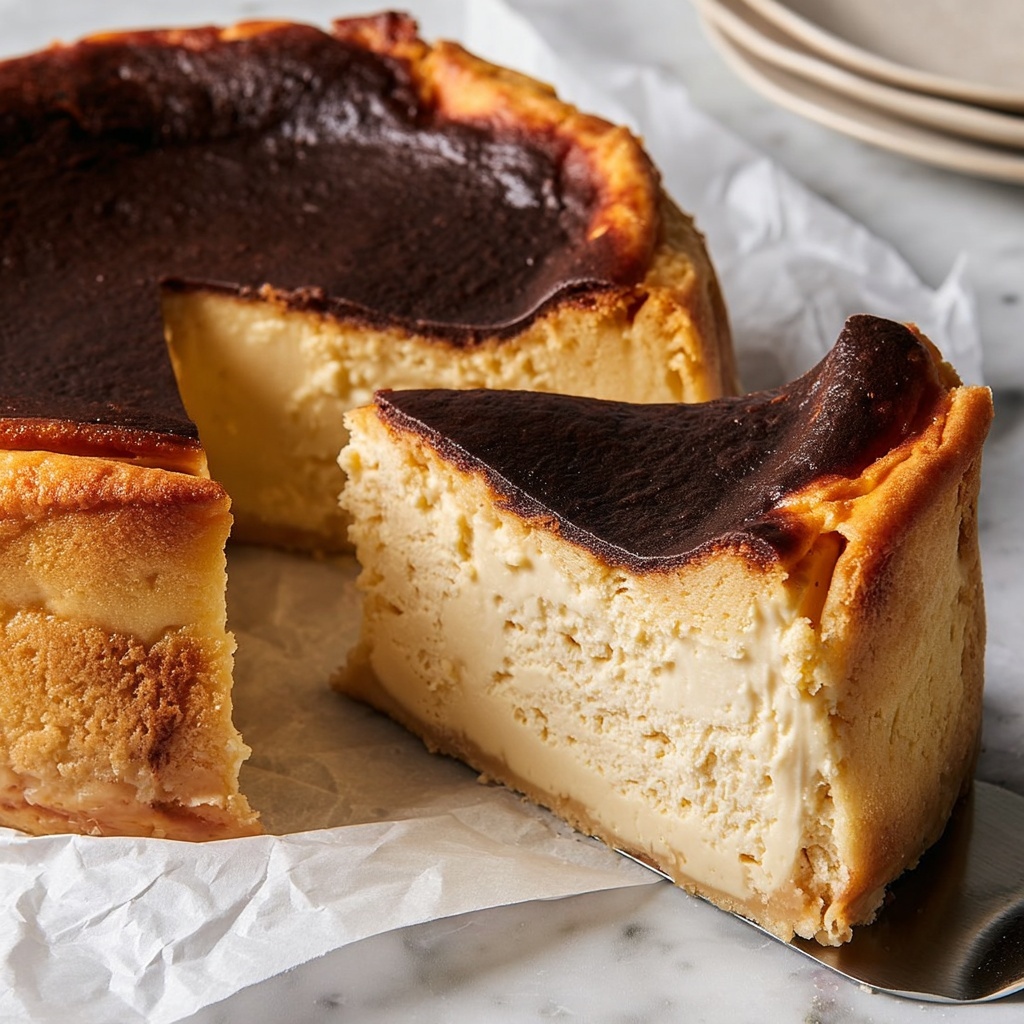 Vegan Burnt Basque Cheesecake (San Sebastian) Recipe - Recipe Image