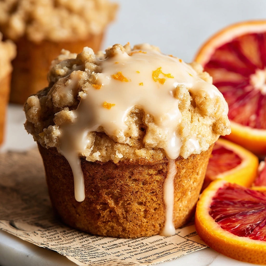 Vegan Orange Muffins With Fresh Orange Glaze Recipe - Recipe Image