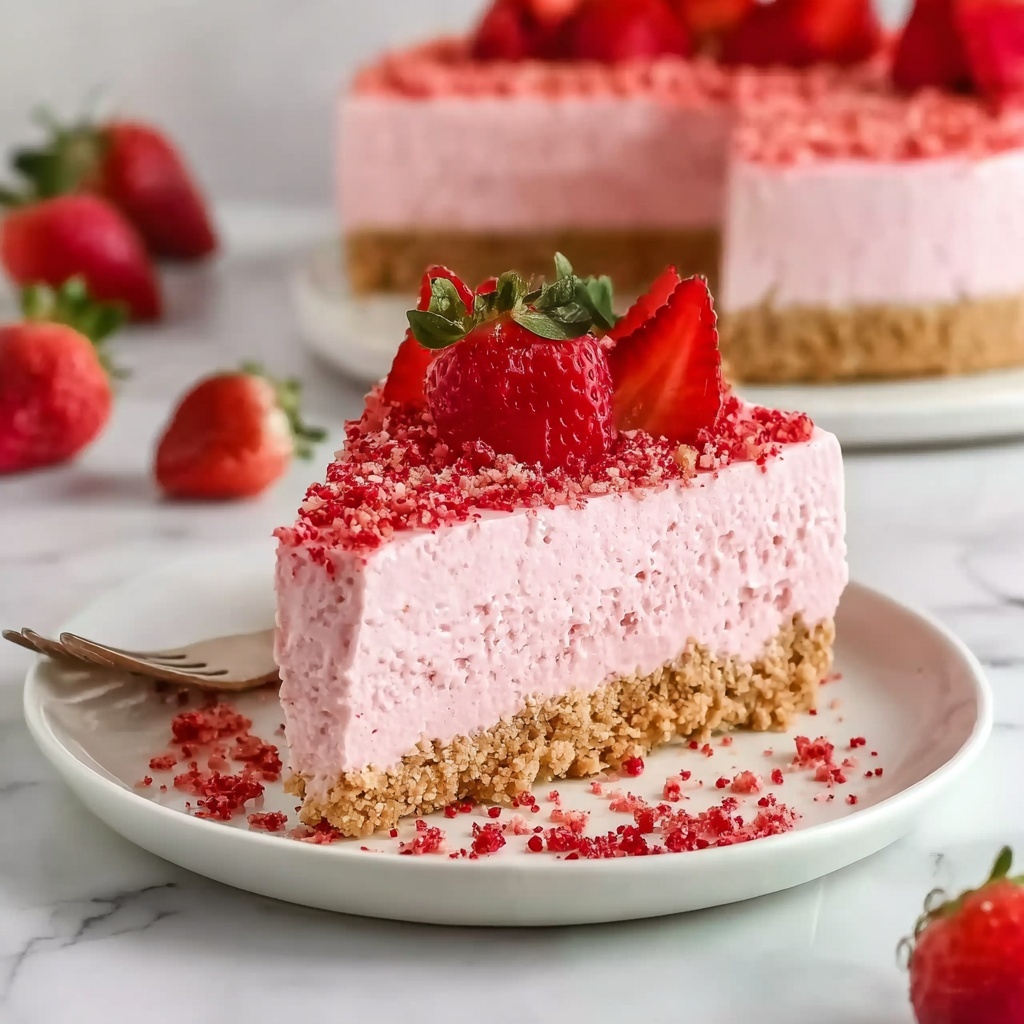 Strawberry Crunch Cheesecake Recipe - Recipe Image