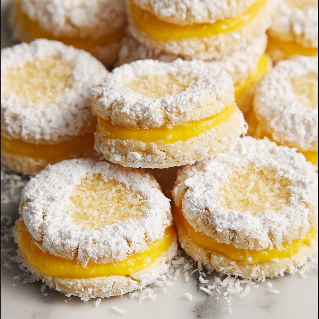 Coconut Lemon Bar Cookies Recipe - Recipe Image