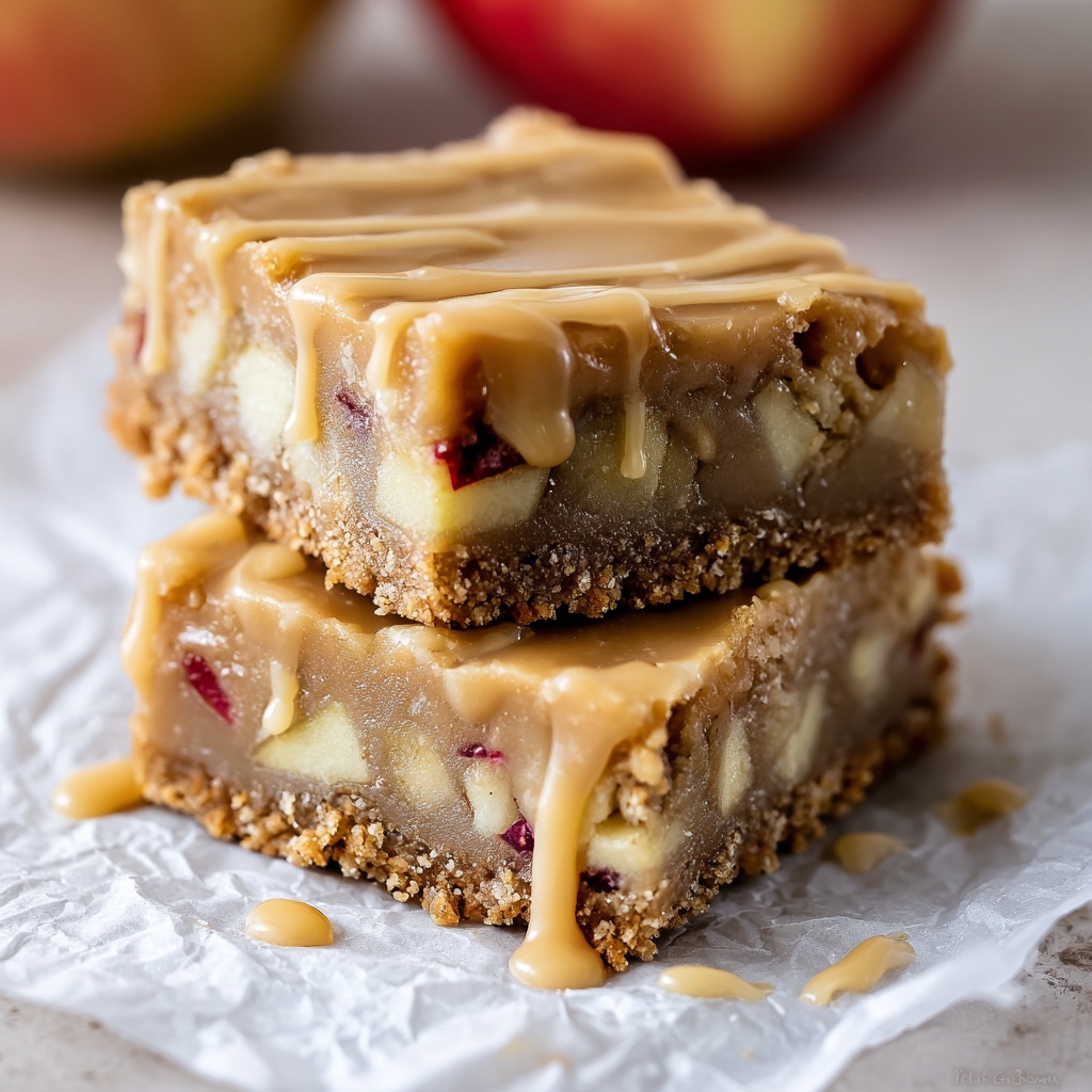 Maple Glazed Apple Blondies Recipe - Recipe Image