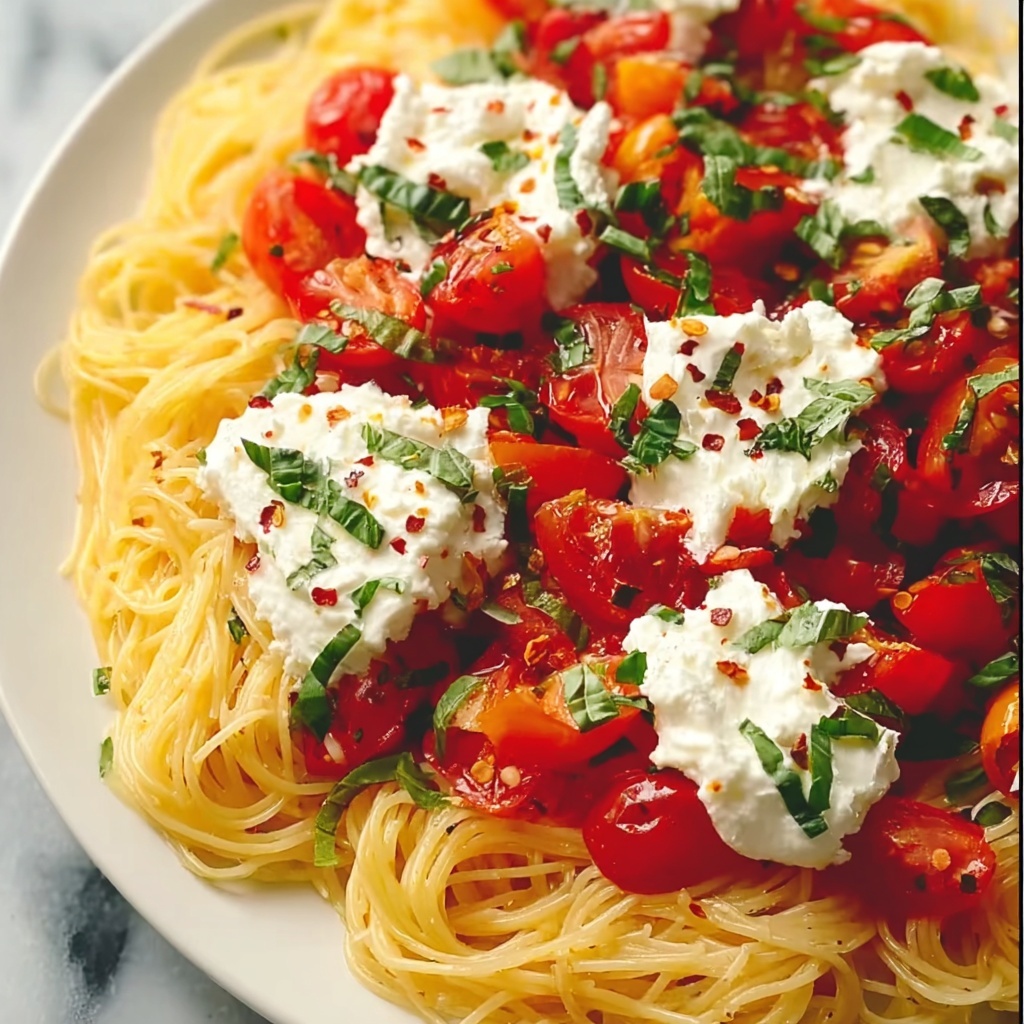 Baked Feta Pasta with Cherry Tomatoes and Basil Recipe - Recipe Image