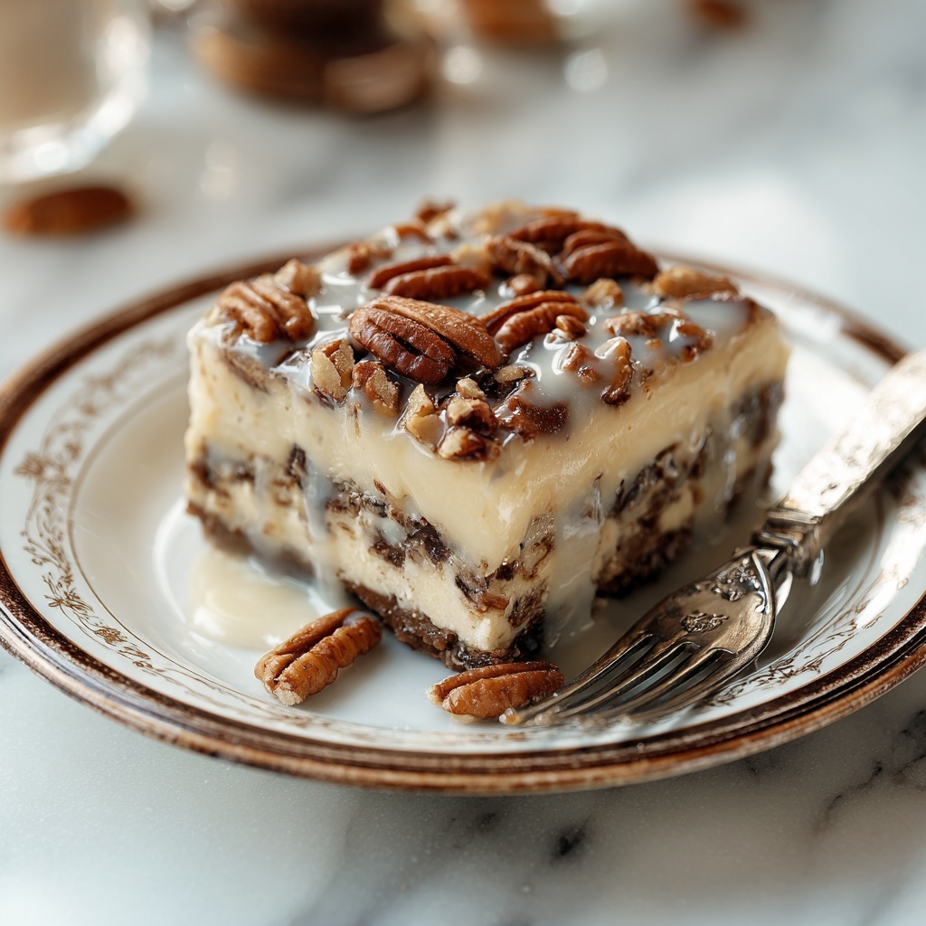 Decadent Pecan Pie Lasagna Recipe - Recipe Image