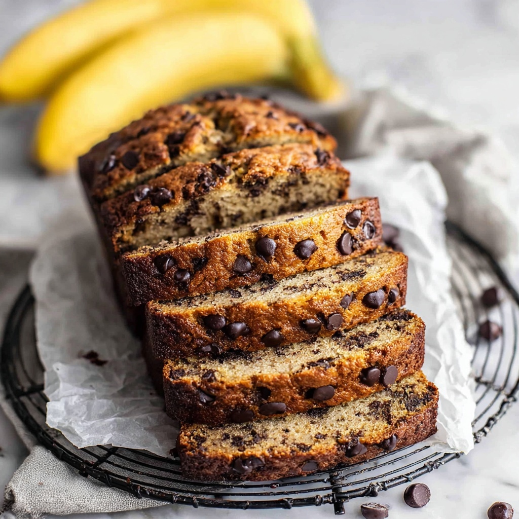 Super Moist Chocolate Chip Banana Bread Recipe - Recipe Image