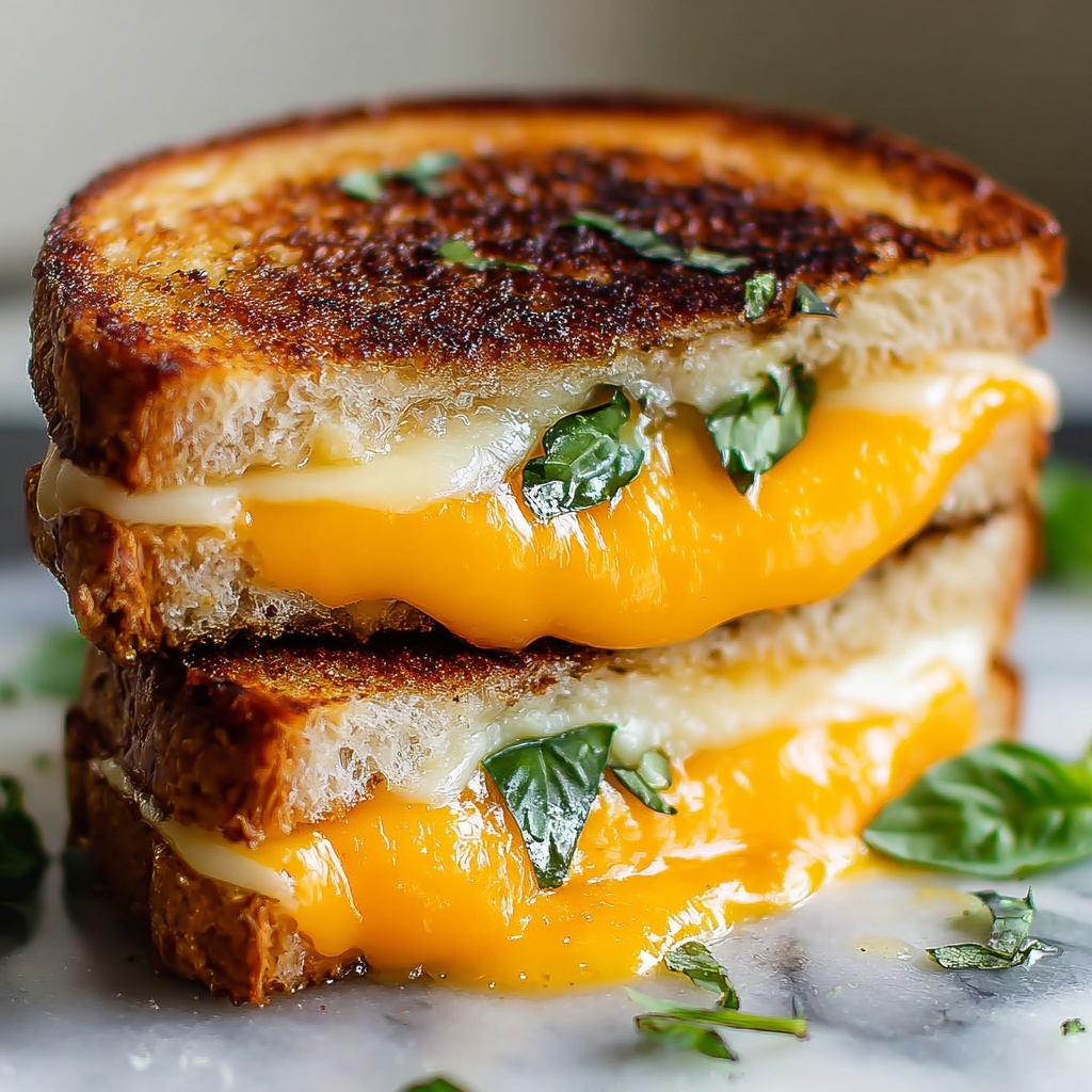 Honey Peach White Cheddar Grilled Cheese Recipe - Recipe Image
