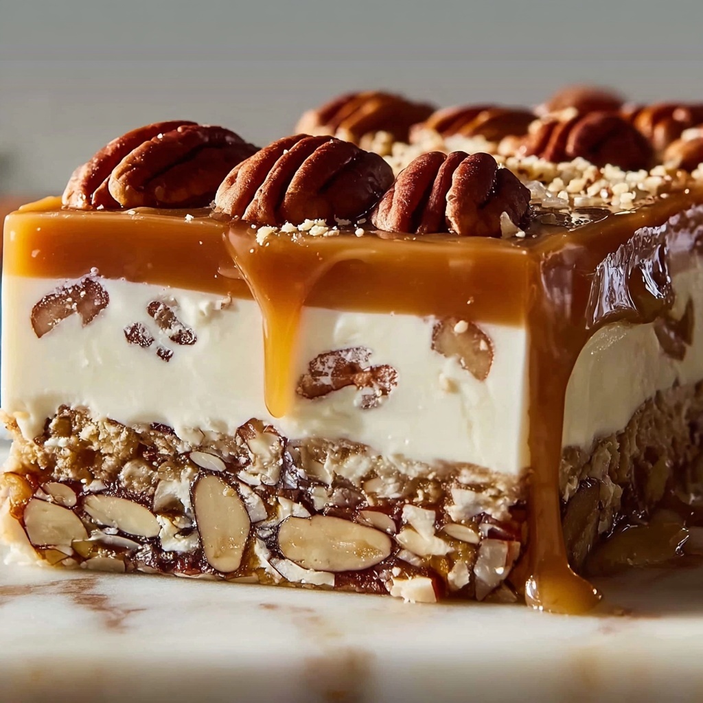 Caramel Pecan Cream Bars Recipe - Recipe Image