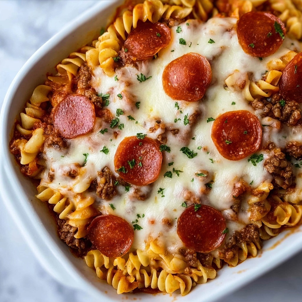 Cheesy Pepperoni Pasta Bake Recipe - Recipe Image