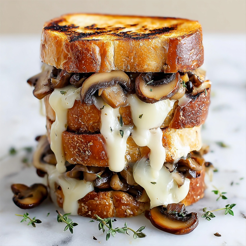 Mushroom Onion Gouda Grilled Cheese Recipe - Recipe Image