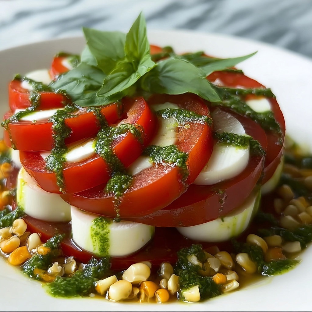 Fresh Corn and Tomato Caprese Salad Recipe - Recipe Image