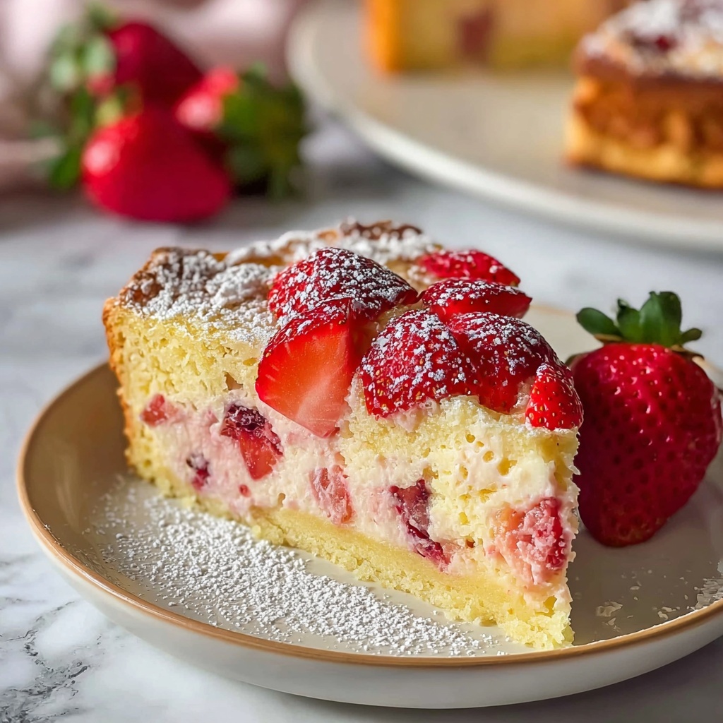 French Strawberry Cake Recipe - Recipe Image