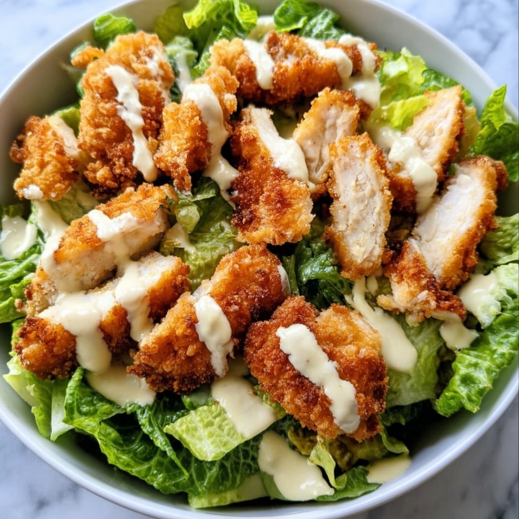 Crispy Chicken Caesar Salad Recipe - Recipe Image