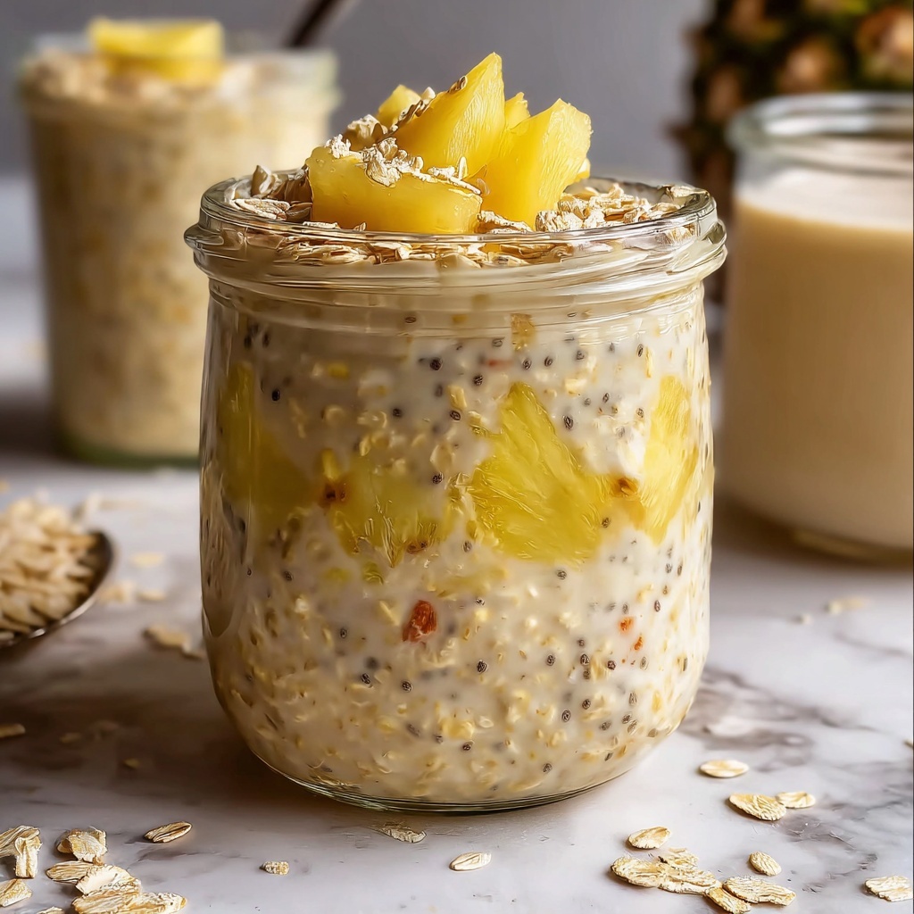 Pineapple Upside-Down Overnight Oats Recipe - Recipe Image