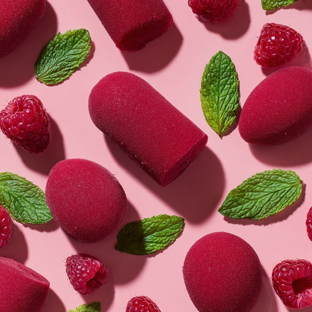 Raspberry Sorbet with Fresh Mint Recipe - Recipe Image