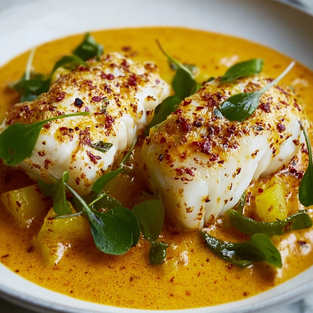 Cod in Roasted Red Pepper Sauce Recipe - Recipe Image