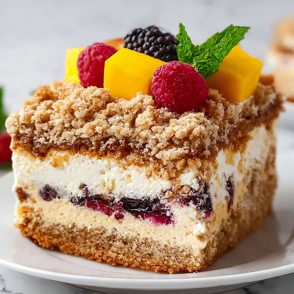 Buttermilk Mango-Berry Crumb Cake Recipe - Recipe Image