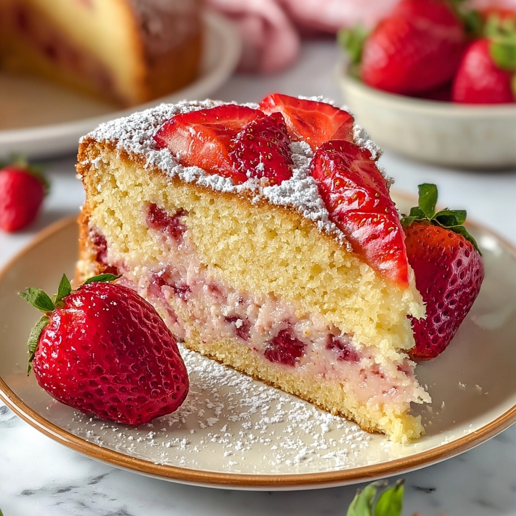 French Strawberry Cake Recipe - Recipe Image