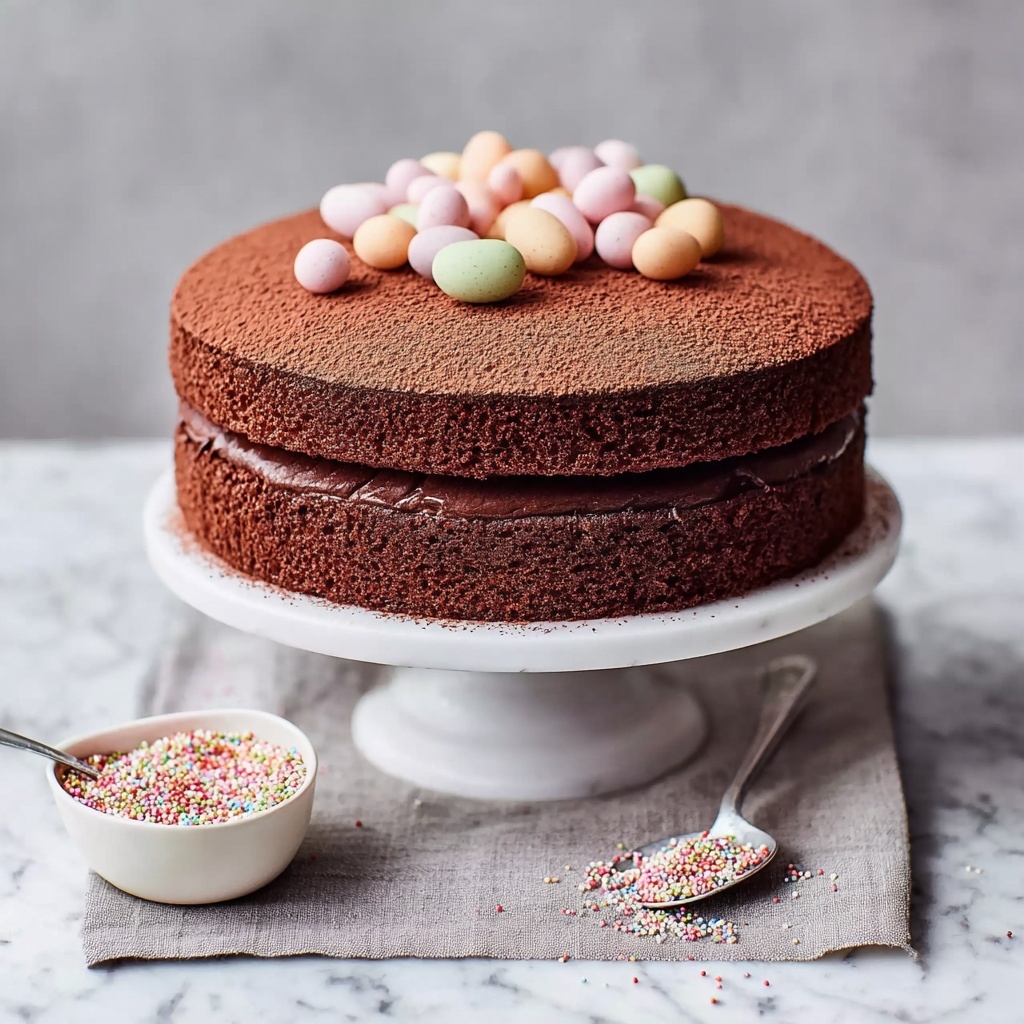 Easter Chocolate Truffle Cake Recipe - Recipe Image