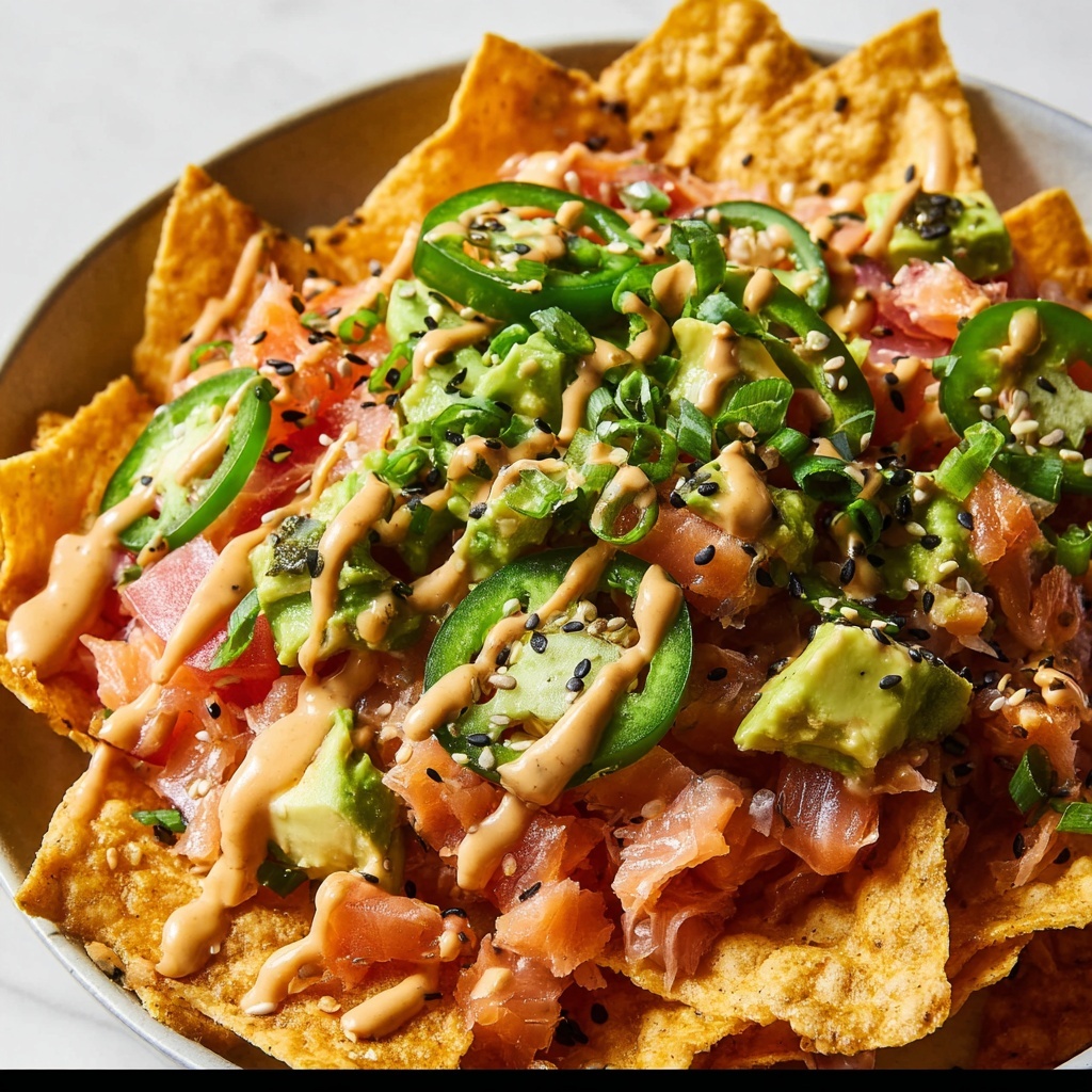 Poke Nachos with Spicy Tuna Recipe - Recipe Image