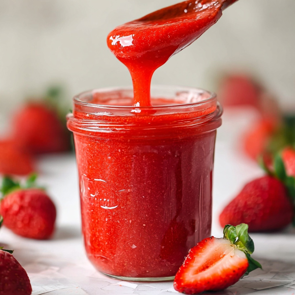 Quick & Easy Strawberry Coulis (Strawberry Sauce) Recipe - Recipe Image