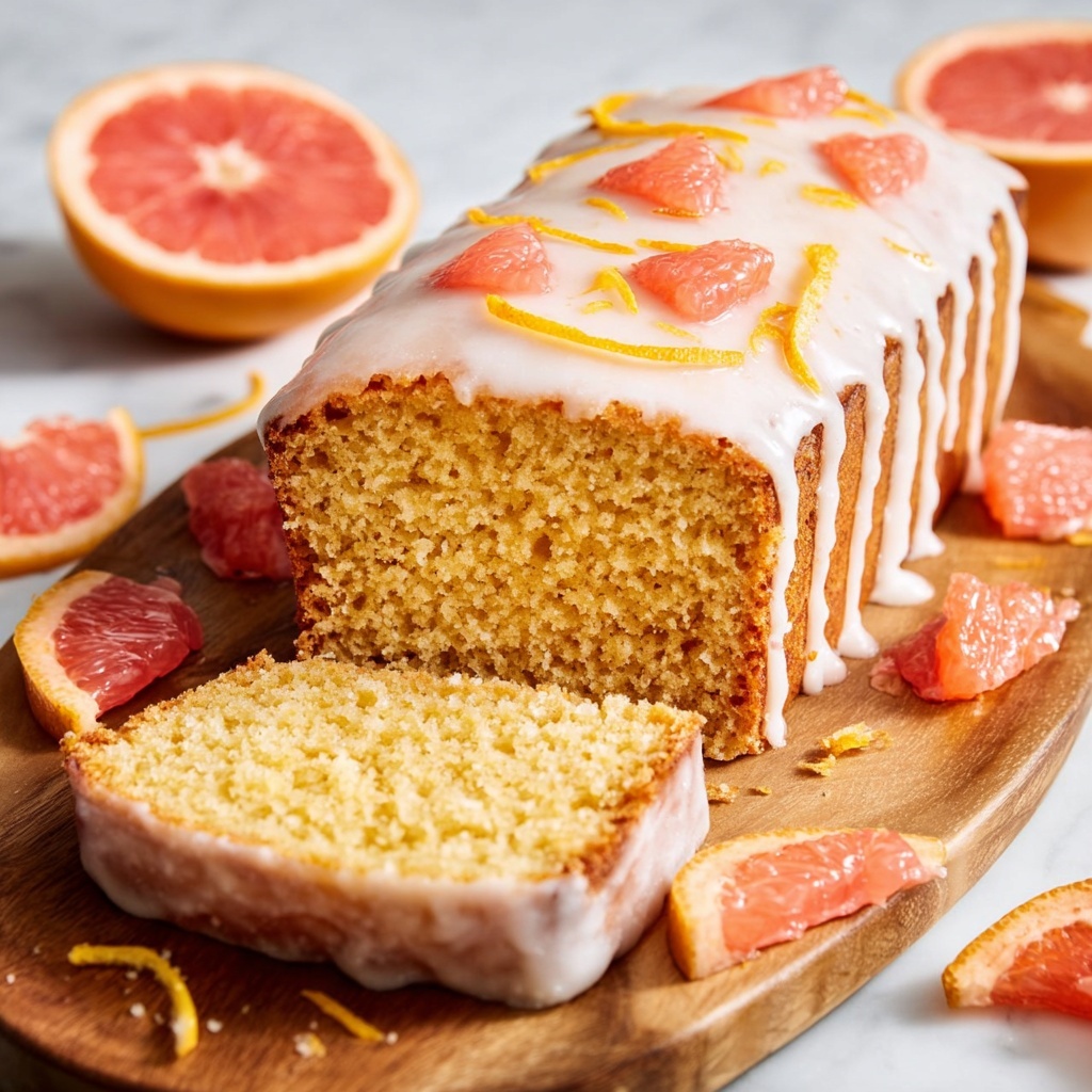 Moist Vegan Grapefruit Loaf Cake Recipe - Recipe Image