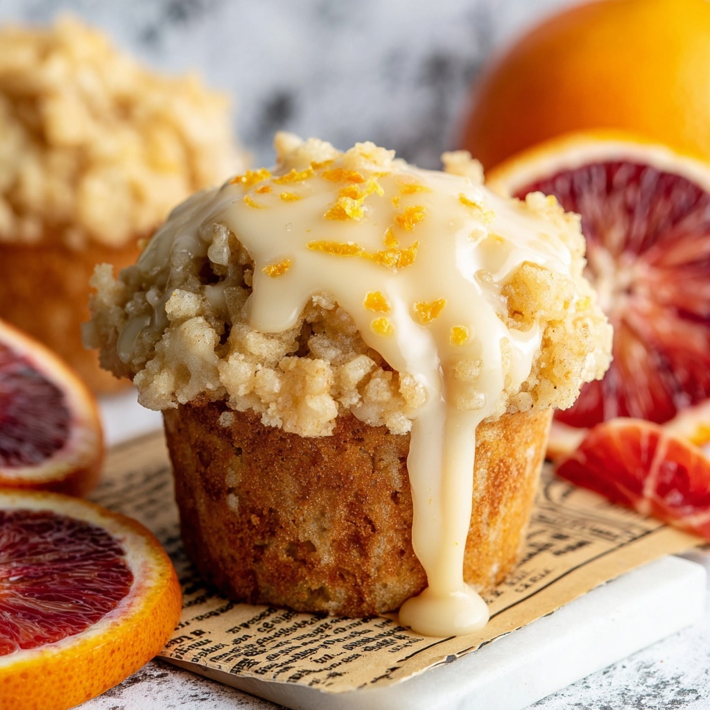 Vegan Orange Muffins With Fresh Orange Glaze Recipe - Recipe Image