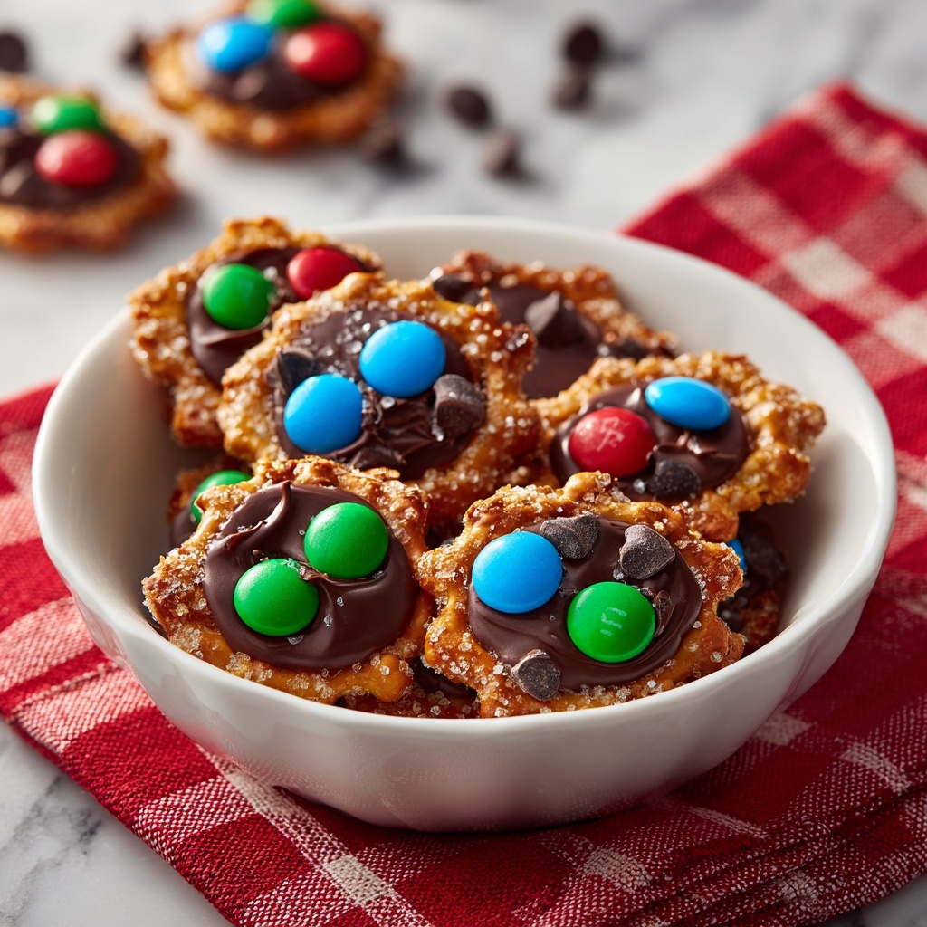 Rolo Pretzels with M&M Candies Recipe - Recipe Image