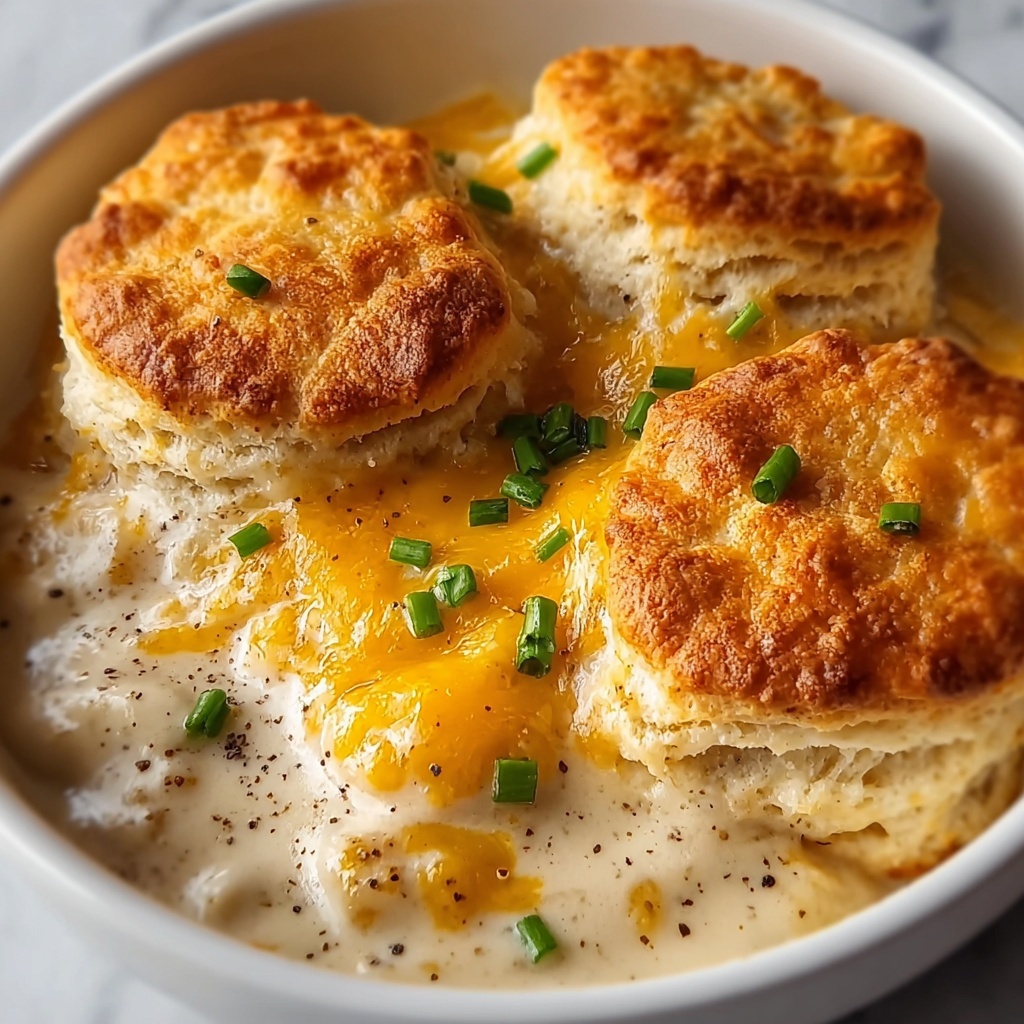 Cheesy Chicken Biscuit Casserole Recipe - Recipe Image