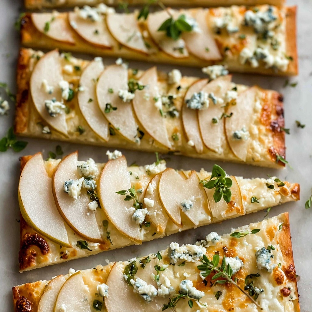 Pear and Gorgonzola Flatbread with Honey and Walnuts Recipe - Recipe Image