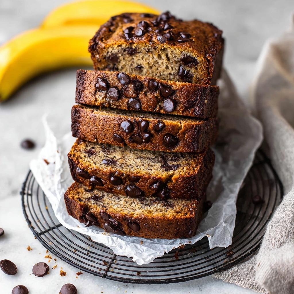 Super Moist Chocolate Chip Banana Bread Recipe - Recipe Image