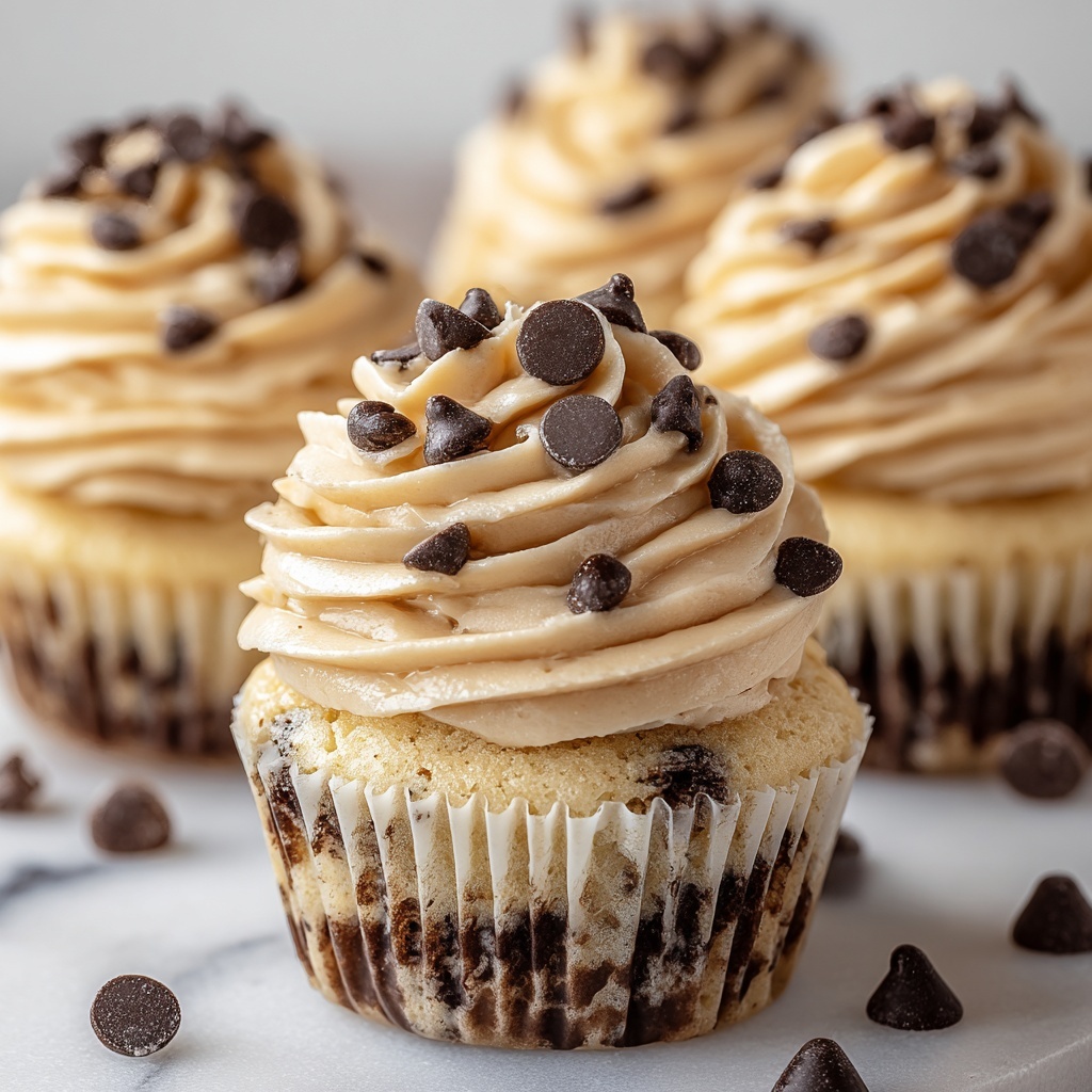 Chocolate Chip Cookie Dough Cupcakes Recipe - Recipe Image