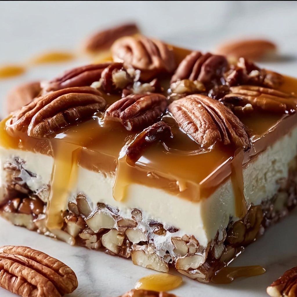 Caramel Pecan Cream Bars Recipe - Recipe Image