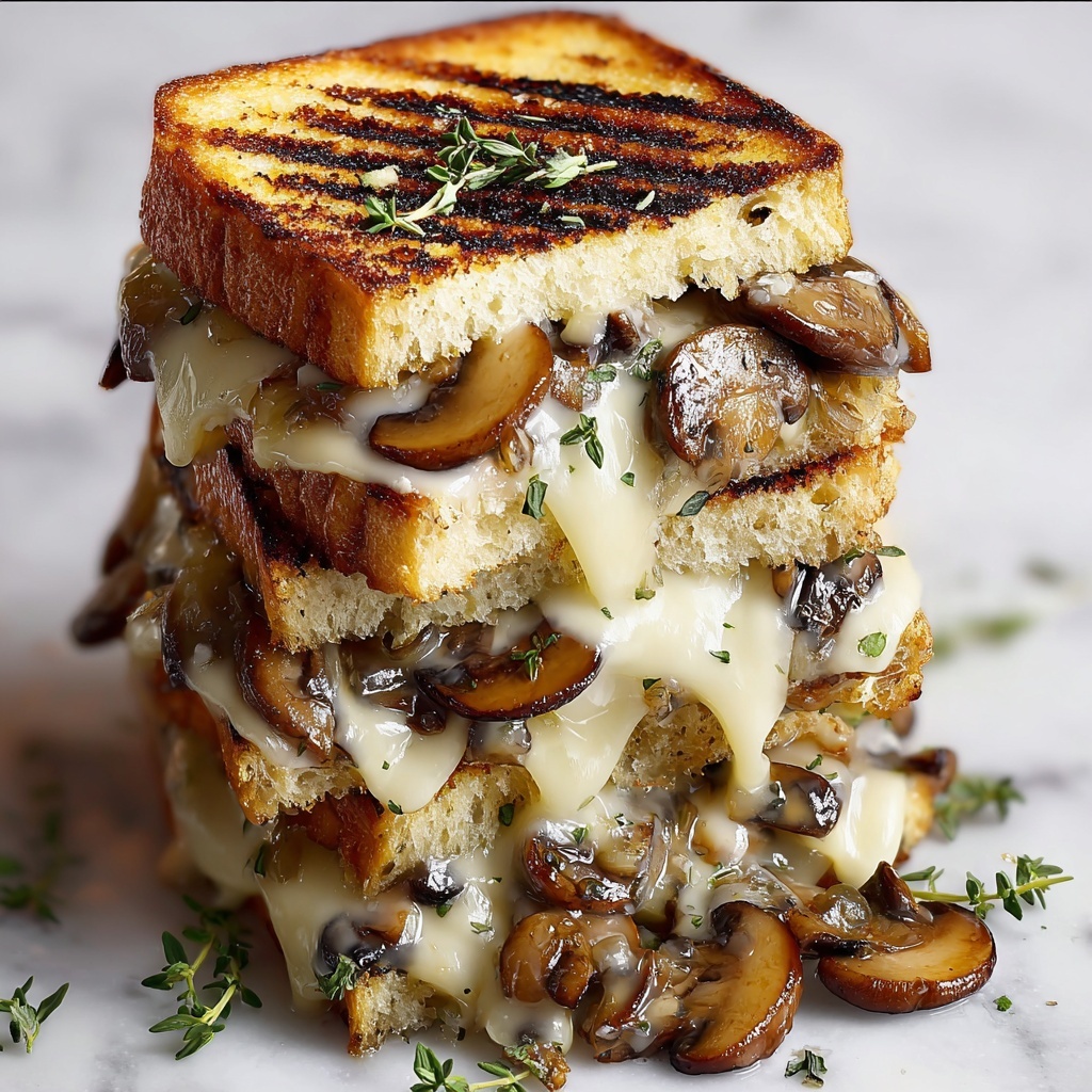 Mushroom Onion Gouda Grilled Cheese Recipe - Recipe Image