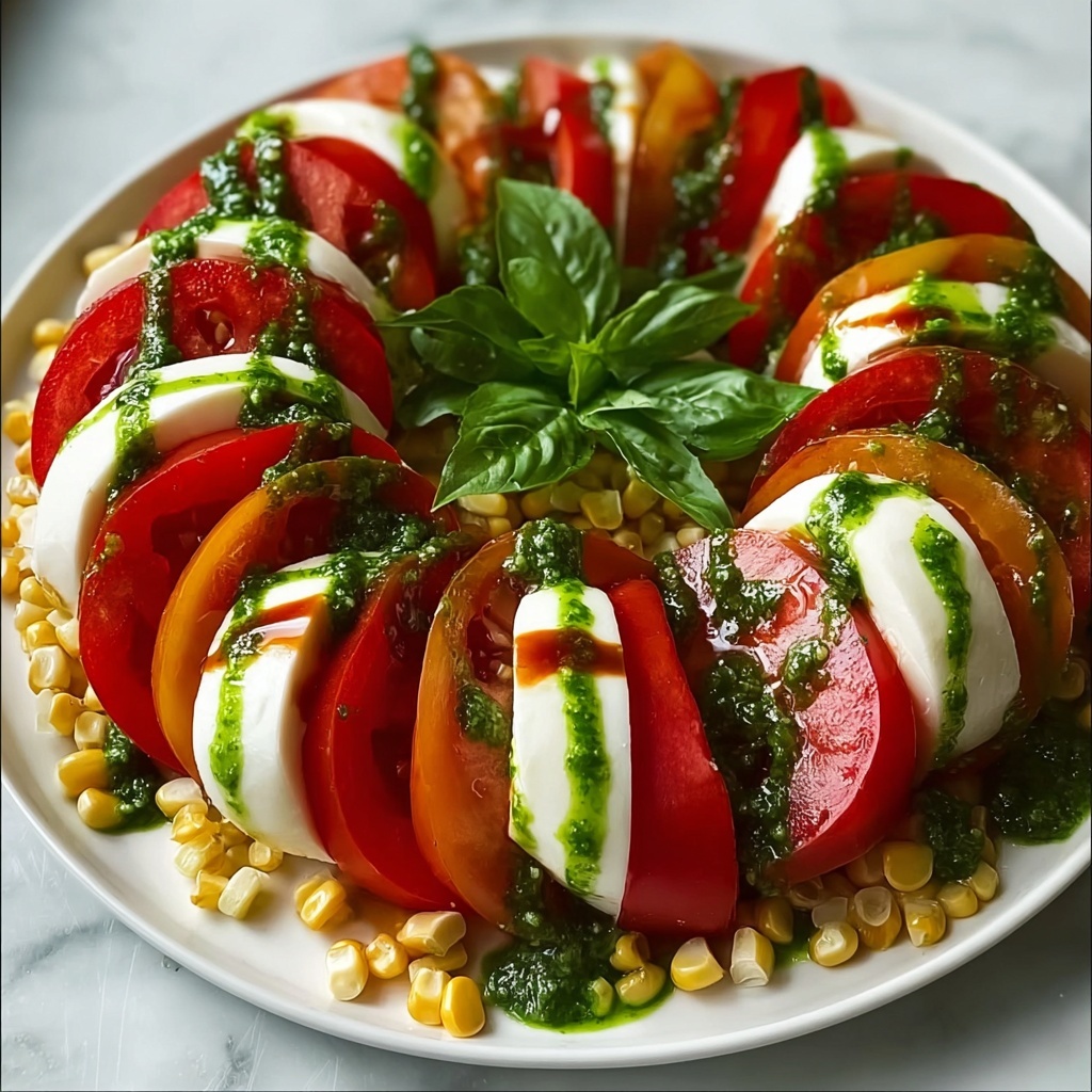 Fresh Corn and Tomato Caprese Salad Recipe - Recipe Image