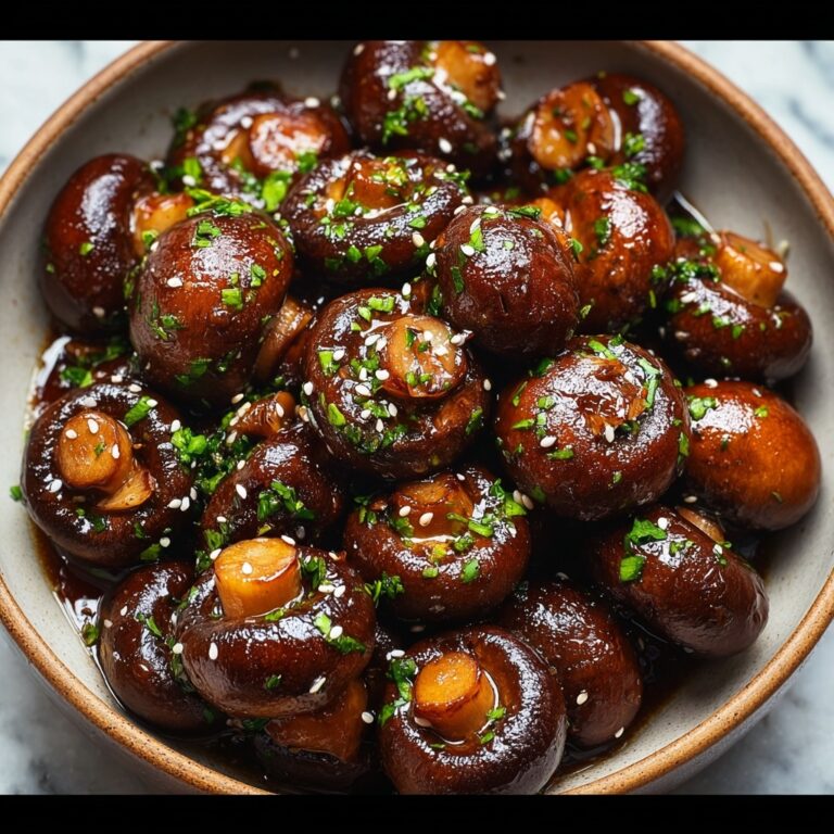 Balsamic Soy Roasted Garlic Mushrooms Recipe