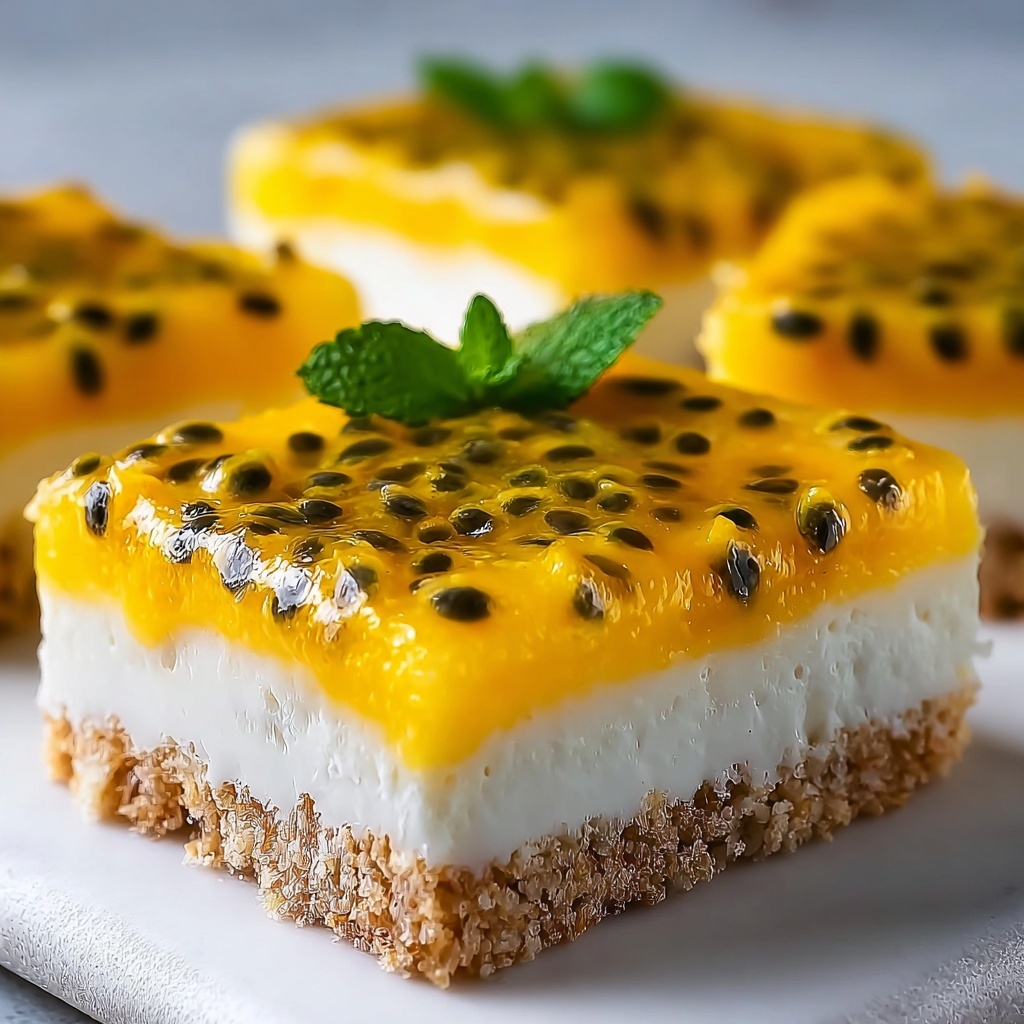 No-Bake Passion Fruit Slice Recipe - Recipe Image