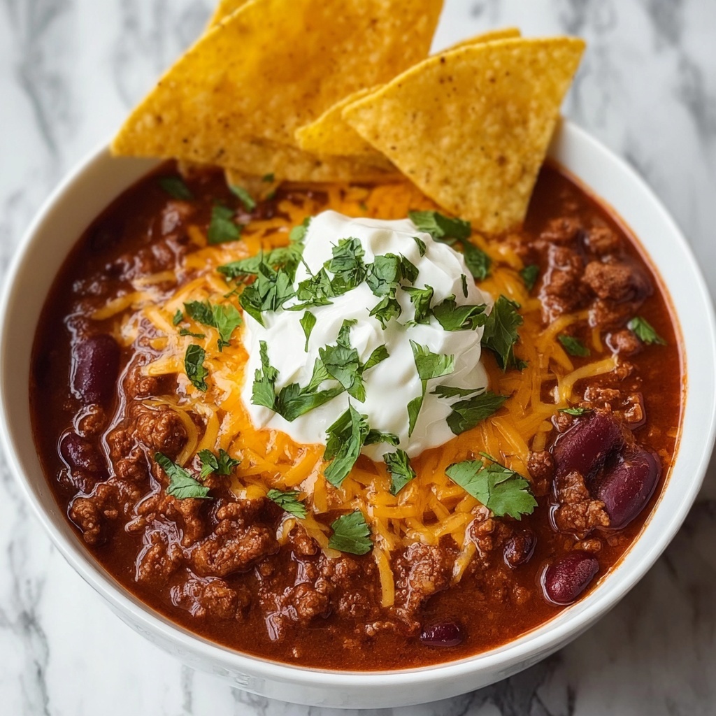 Hearty Slow Cooker All Meat Chili (No Beans) Recipe - Recipe Image