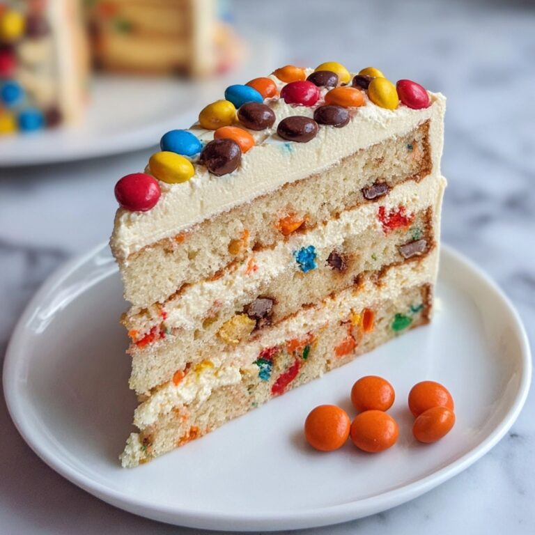 M&M’S Peanut Butter Cake with Peanut Butter Frosting Recipe