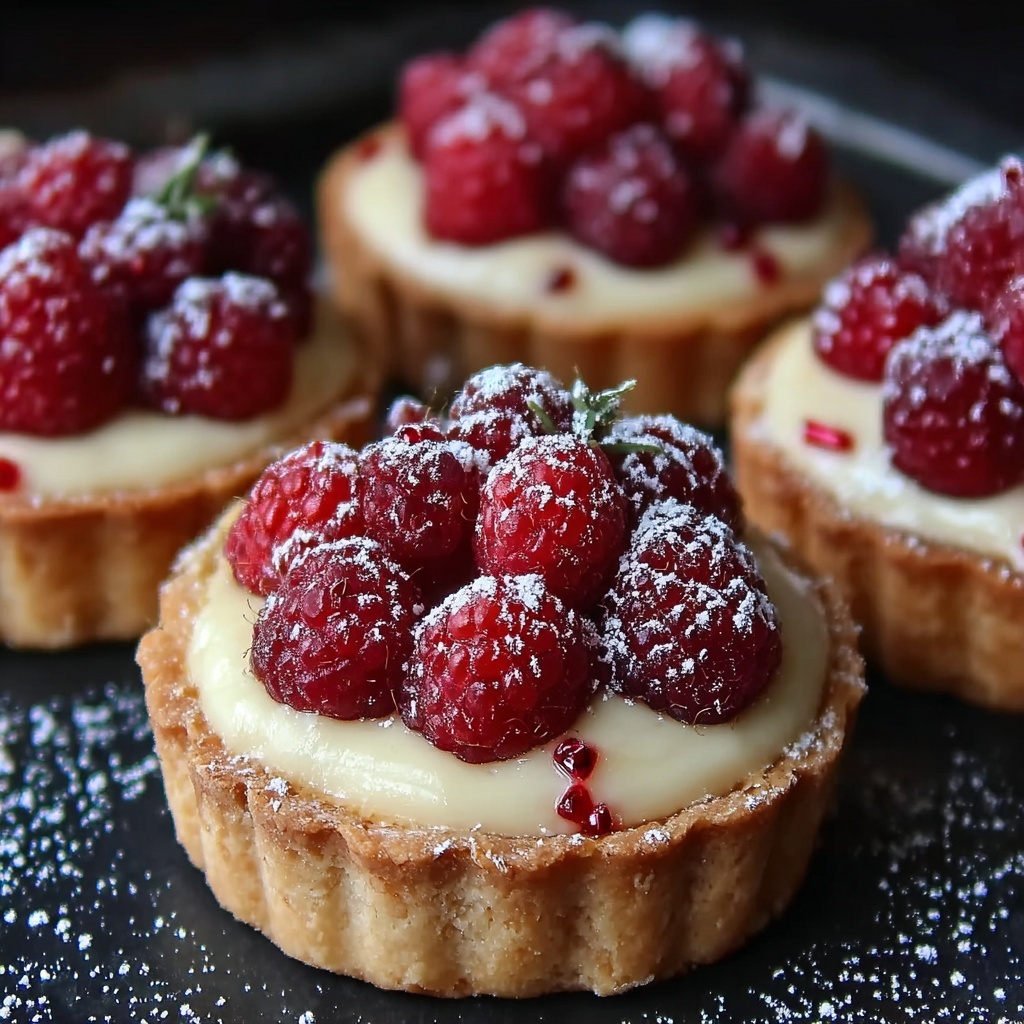 Raspberry & White Chocolate Tartlets Recipe - Recipe Image