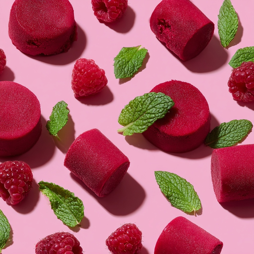 Raspberry Sorbet with Fresh Mint Recipe - Recipe Image