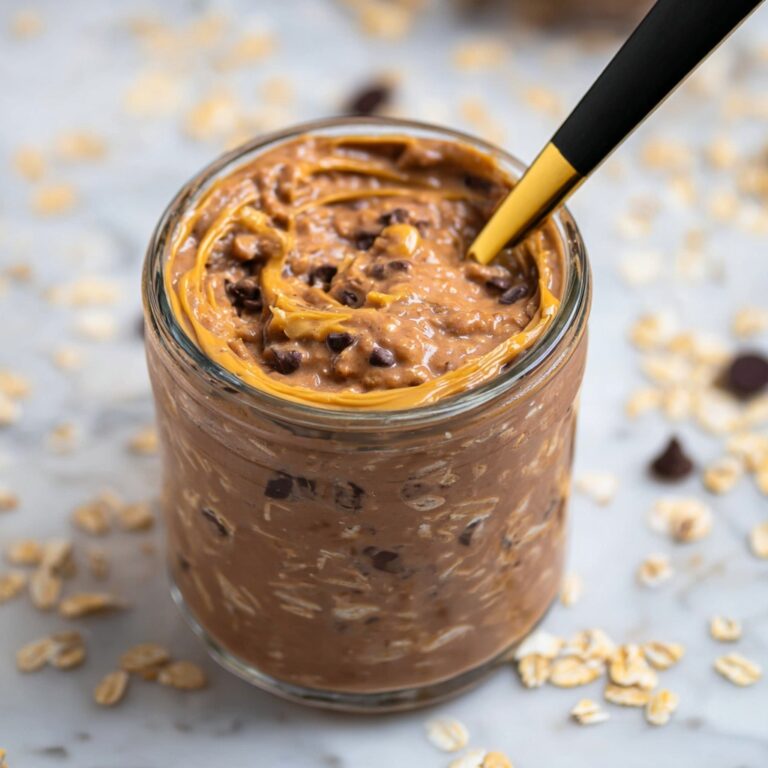 Chocolate Peanut Butter Overnight Oats Recipe