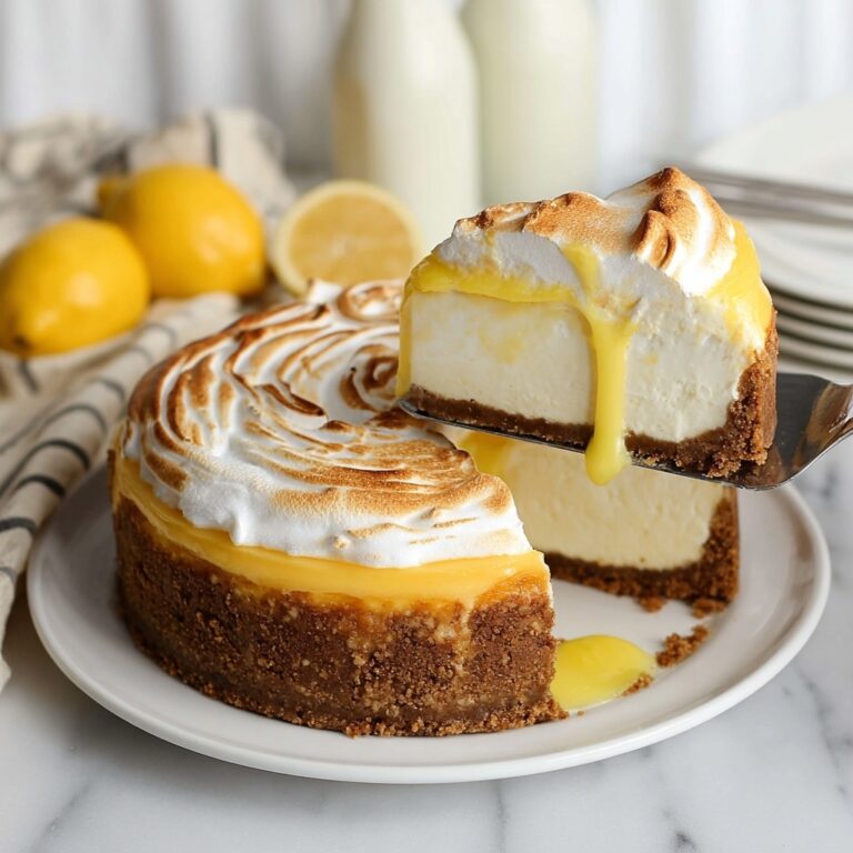 Baked Vegan Lemon Cheesecake with Meringue Topping Recipe