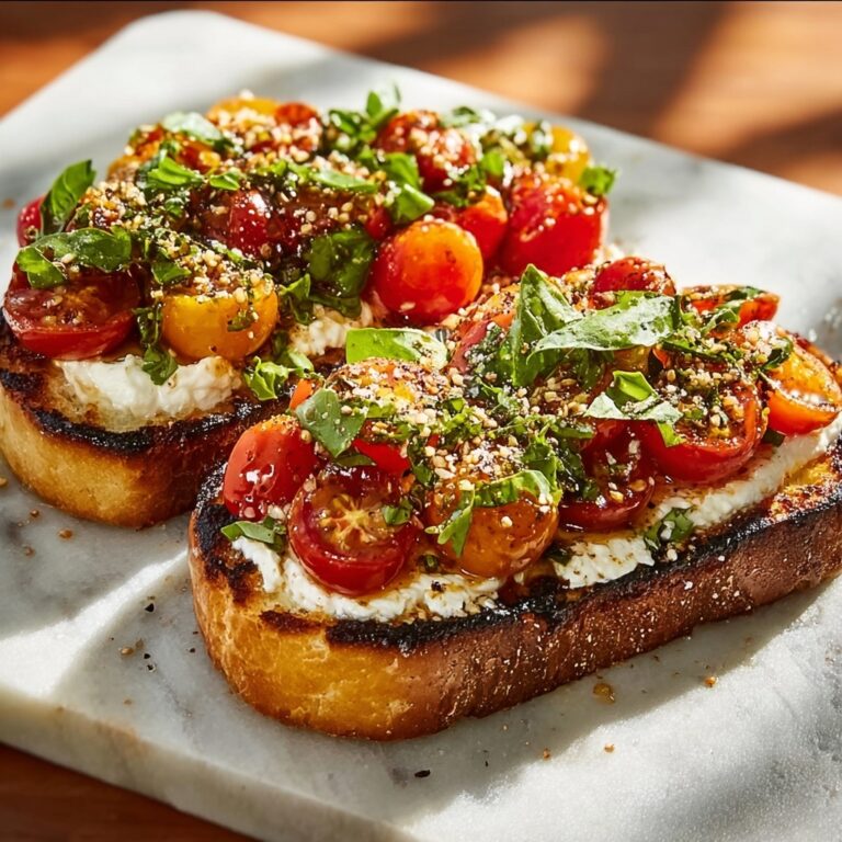 Burrata Bruschetta with Cherry Tomatoes, Basil, and Balsamic Glaze Recipe