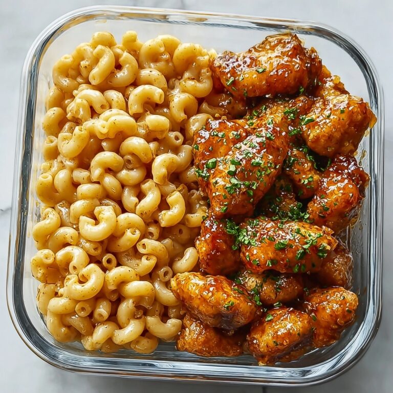 High Protein Honey Garlic Butter Chicken with Mac & Cheese Recipe