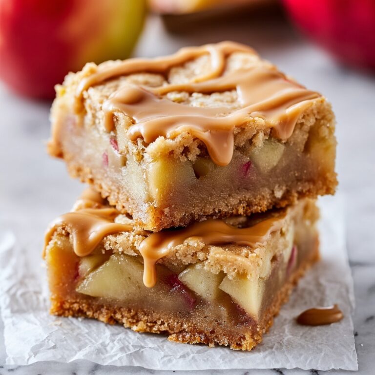 Maple Glazed Apple Blondies Recipe