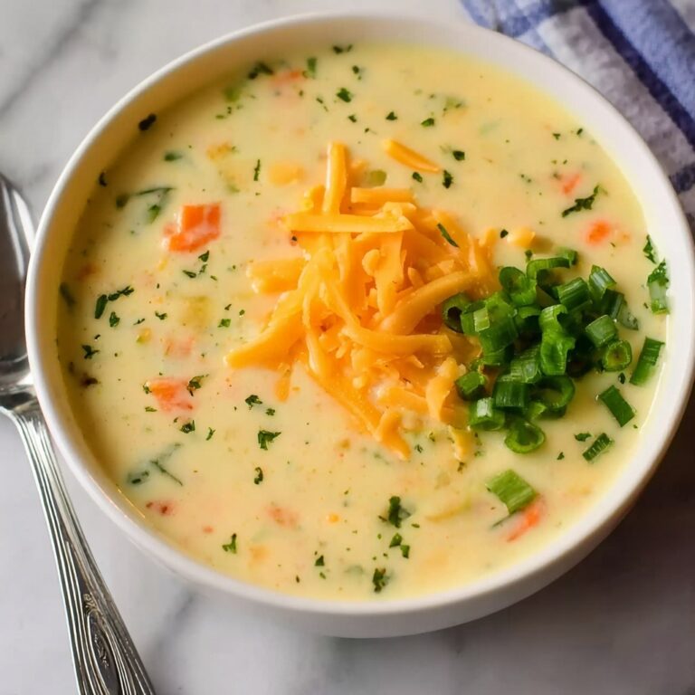 Creamy Potato and Carrot Soup with Cheddar and Green Onions Recipe
