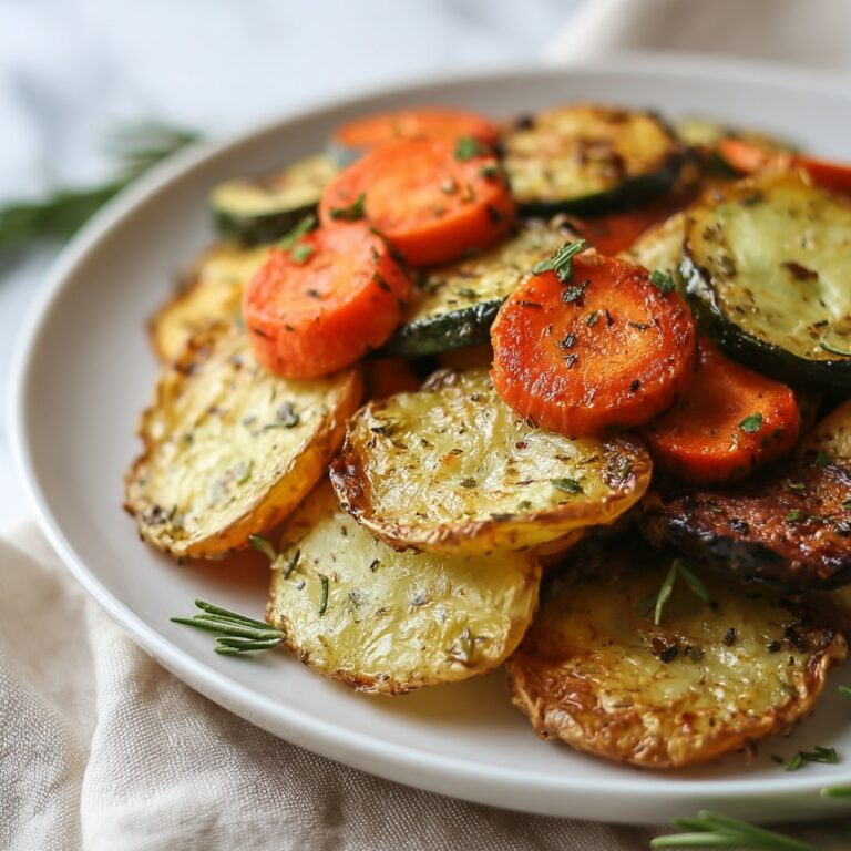Garlic Herb Roasted Potatoes, Carrots, and Zucchini Recipe