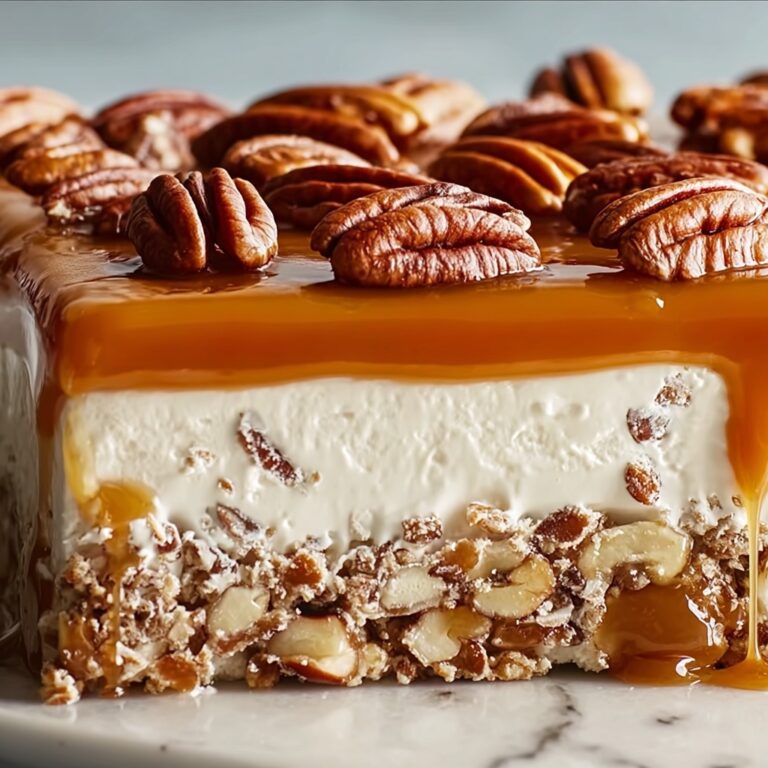 Caramel Pecan Cream Bars Recipe